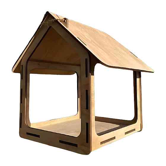 Годівниця для птахів з фанери 25х25х22см,Будиночок SBR Київ