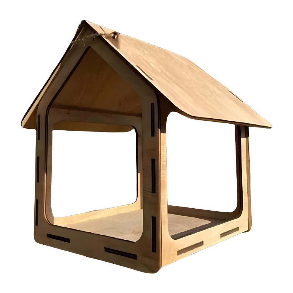 Годівниця для птахів з фанери 25х25х22см,Будиночок SBR Київ - фото 1