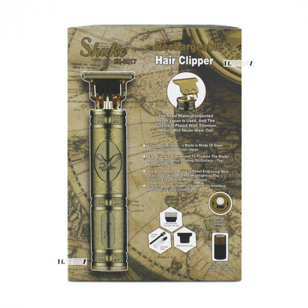 Машинка для стрижки волос для профессионалов Shuke SK-8017 Мужской триммер окантовки YH-73 Львов - изображение 16