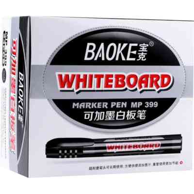 Маркер Baoke для сухостираємих дощок, 2.5 мм чорний 12 шт (MARK-BOA-BAO399B-12) Вінниця