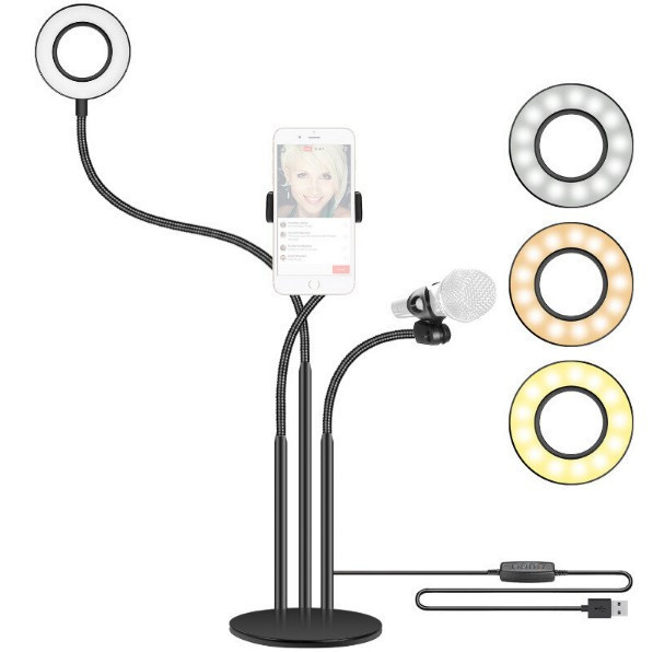 Клієнт для телефону LED лампа UKC Professional Live Stream Pro 3 в 1 Original Київ - фото 1