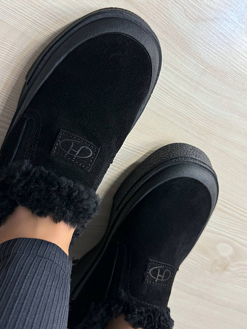 Ботинки женские Hengji 660-1 замшевые кеды на меху черные, 36, 23 см Киев - изображение 6