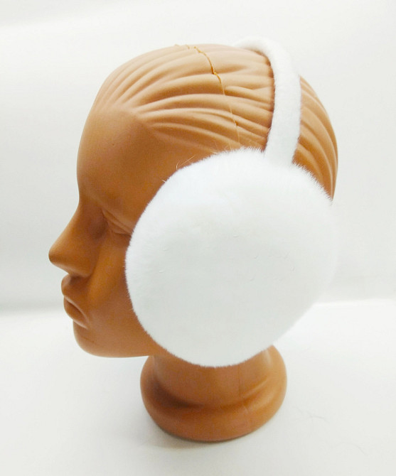 Хутряні навушники дитячі з Rex Білий Харків - фото 5