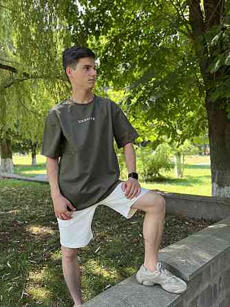 Літній костюм oversize unisex UKRAINE (шорти + футболка) Чернівці