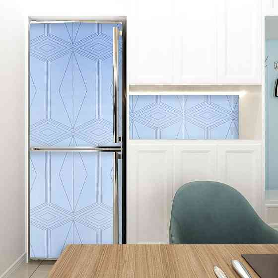 Самоклеющаяся пленка 0,45х10м х 0,07мм Голубая с золотом SW-00001218 Днепр