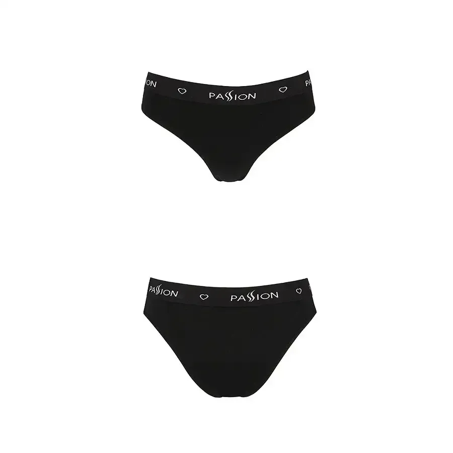 Трусики-сліпи з бавовни та еластаном Passion PS004 PANTIES XL, black Львов - изображение 5