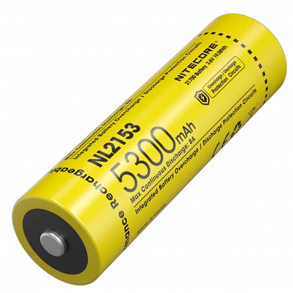 Акумулятор 21700 Nitecore NL2153 3.6V 5300mAh Li-Ion захищений (Жовтий) Вінниця - фото 2