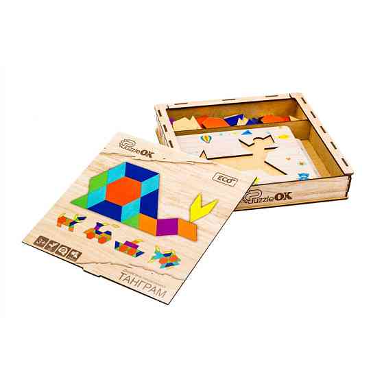 Дерев'яна головоломка "Танграм" Puz-33654, 144 елемента Вінниця