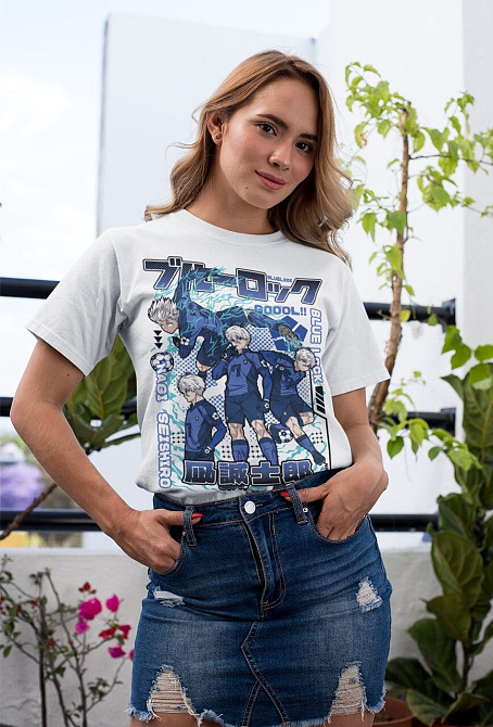 Футболка мужская аниме Аниме Манга Наги Блуе оверсайз (S/M/L) Черний AnimeJ0498 Днепр - изображение 10