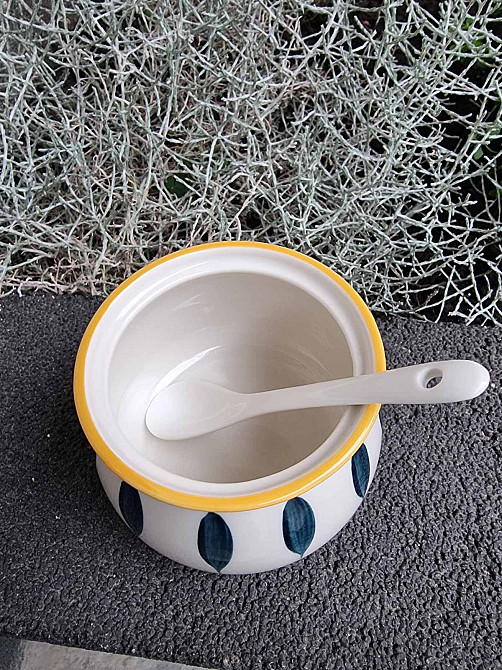 Керамічна цукорниця з кришкою та ложкою Луцьк - фото 2