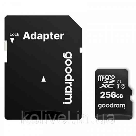 Memory card Secure Digital Micro 256Gb GoodRAM SDXC (class 10 UHS I U1) Retail + adapter (M1AA-2560R12#) Киев