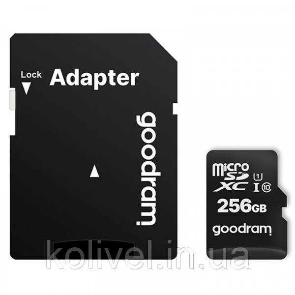 Memory card Secure Digital Micro 256Gb GoodRAM SDXC (class 10 UHS I U1) Retail + adapter (M1AA-2560R12#) Киев - изображение 1