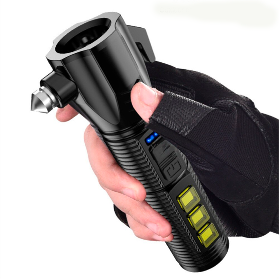 Автомобильный аварийный фонарик со стеклобоем и USB,COB-LED,22018 SBR Киев