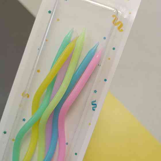 Свічки для торта "хвилясті" 12 шт. макарун Київ