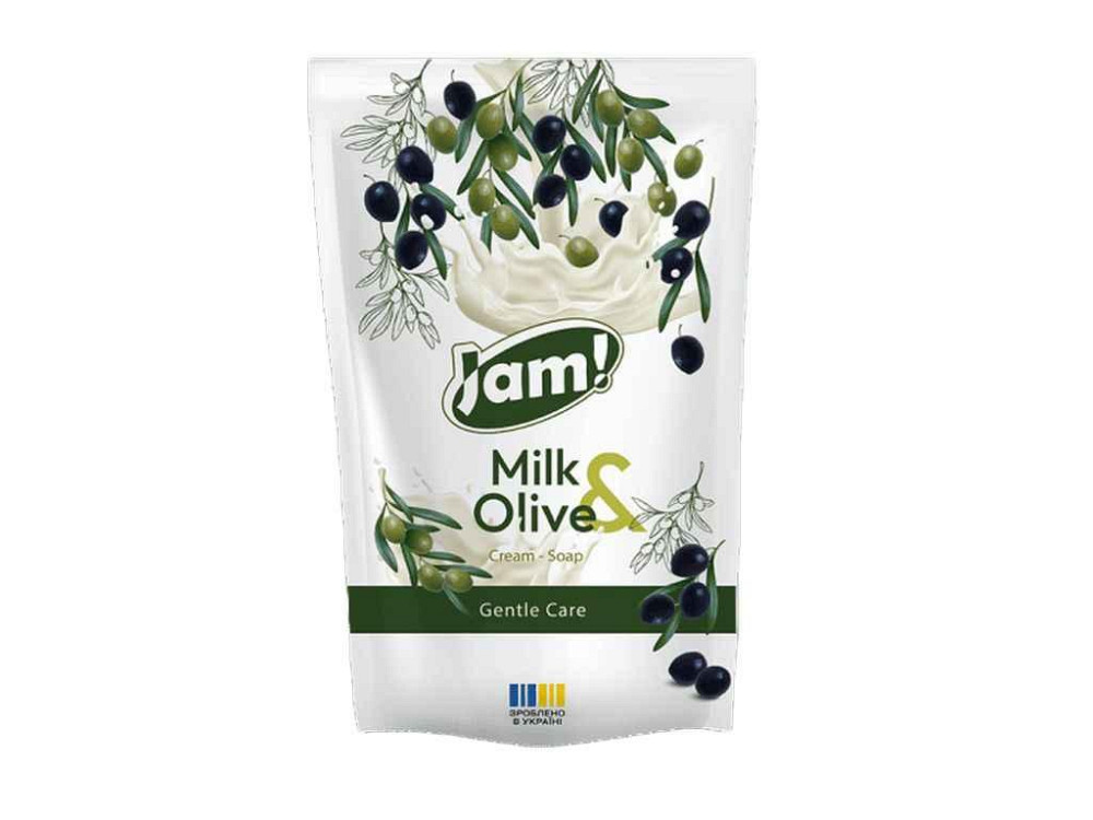 Крем-мыло жидкое 300мл дой-пак Milk Olive с глицерином ТМ JAM Киев - изображение 1