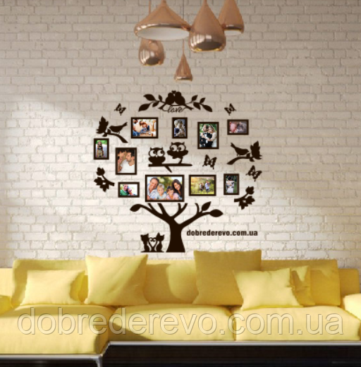 Родовое дерево на 10 фотографий / Родине дерево/ фоторамка / Родовое дерево/ композиция / коллаж / подарок Вижница - изображение 2