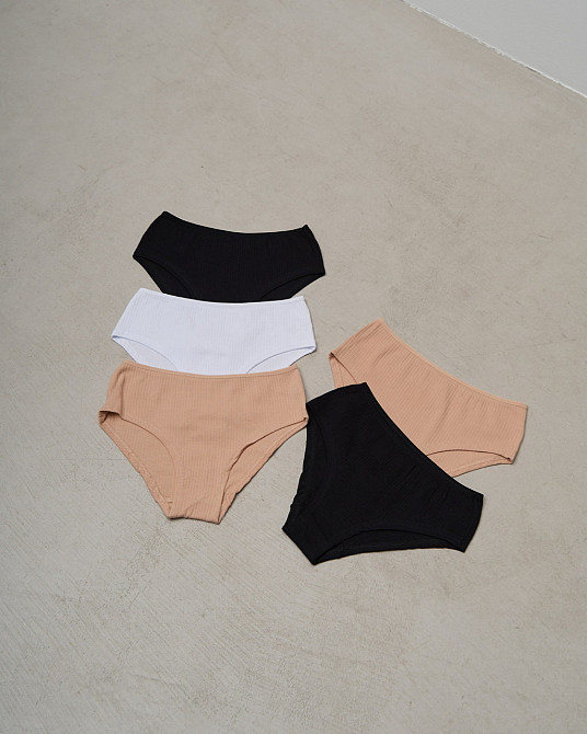 Набор женских трусиков в рубчик 5шт Nicoletta 114525-1 XL Киев - изображение 1