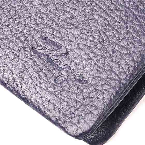 Оригинальное мужское портмоне из зернистой кожи KARYA 21062 Синий Киев