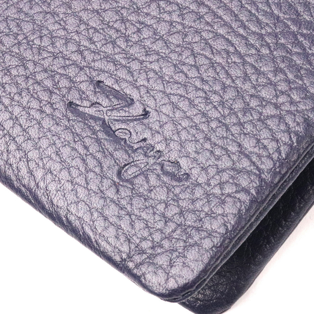 Оригінальне чоловіче портмоне із зернистої шкіри KARYA 21062 Синій Київ - фото 6