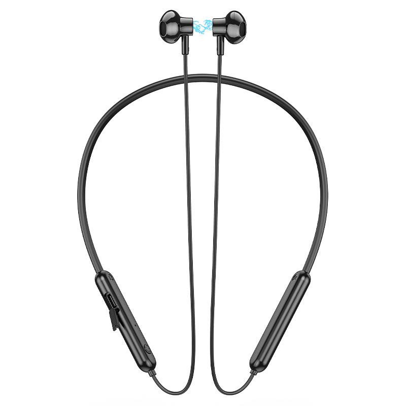Бездротові спортивні навушники HOCO ES67 Perception neckband BT earphones Black Одеса - фото 4