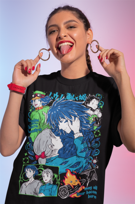 Футболка аниме Спиритед Авай Студио Аниме оверсайз (S/M/L) Черний AnimeJ0701 Днепр - изображение 2