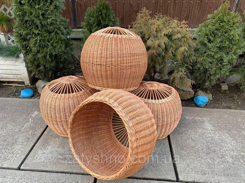 Обьемная плетеная люстра из лозы, в виде шара Киев - изображение 5