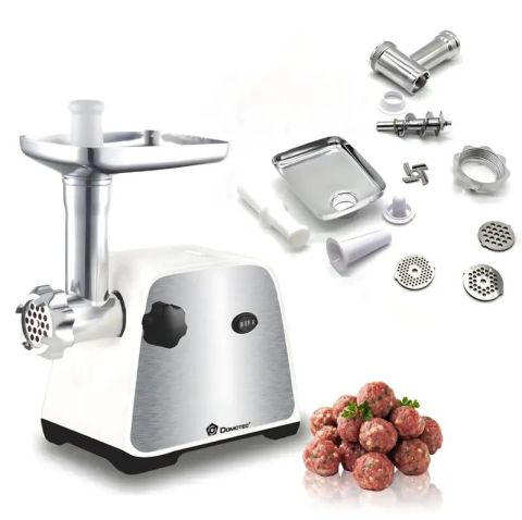 Мясорубка электрическая DOMOTEC MS-2028 4500 Вт с реверсом, 3 решетками, насадками для колбас и кеббе Одесса