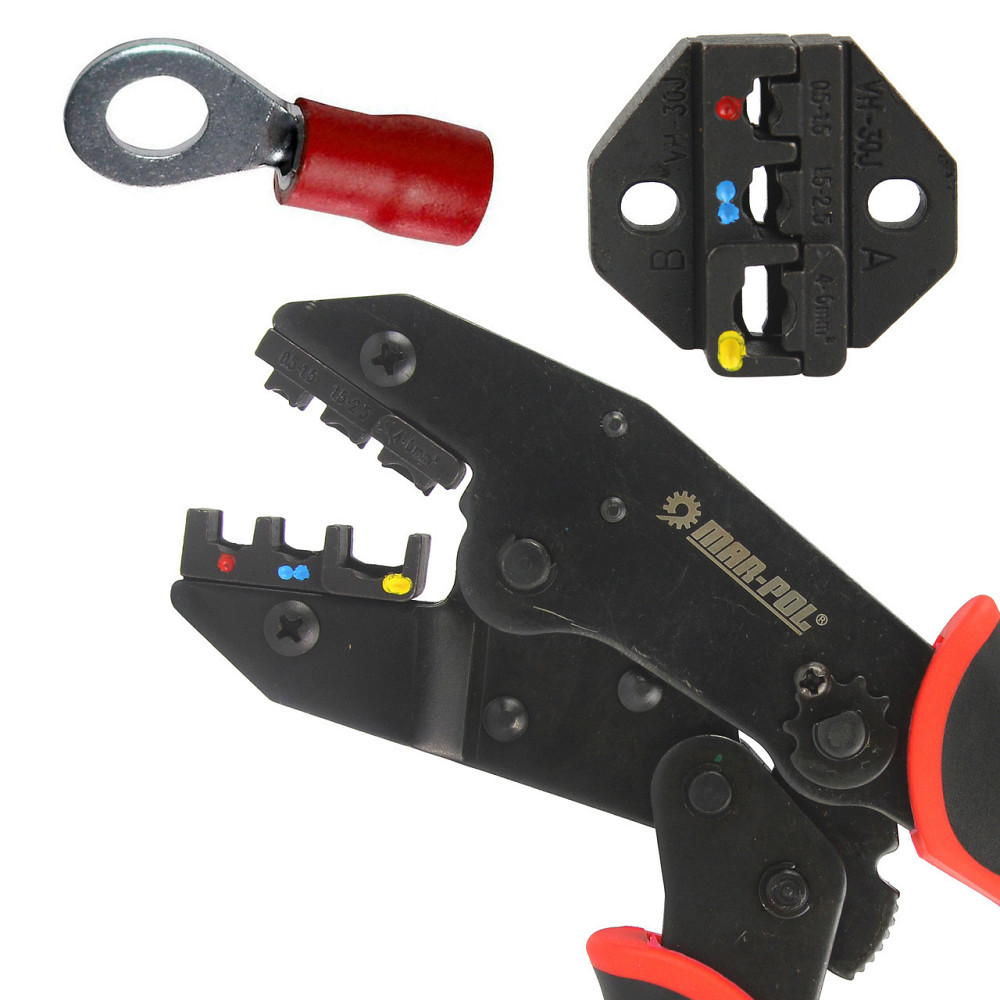 Клещи-кримпер для разъемов с 5 комплектами переменных матриц в кейсе Mar-Pol (M49533) Нововолынск - изображение 6
