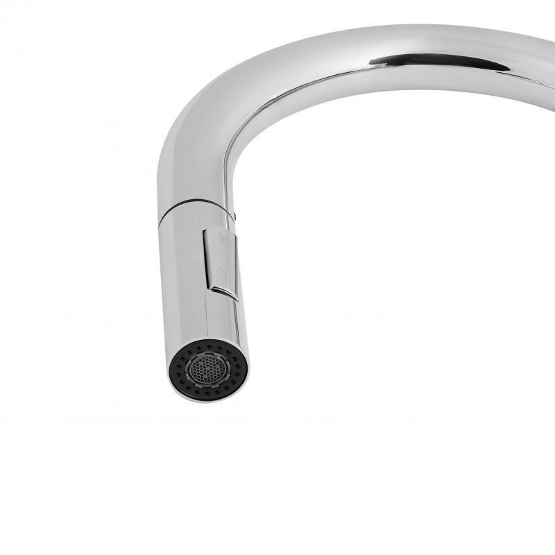 Смеситель для кухни Qtap Lenicka с выдвижным изливом, нержавейка QTLEN9138103UC Chrome Харьков - изображение 4