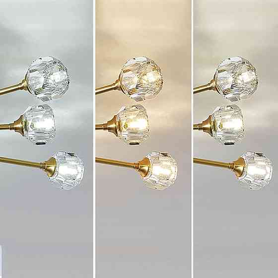 Светодиодная люстра Луч 8810-С (Золотистая) на 6 плафонов Винница