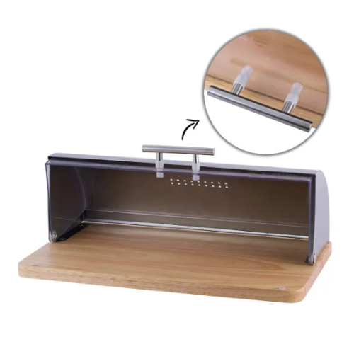 Хлібниця 38*27,5*13,5см нержавіюча сталь/бамбук/пластик 1103 KAMILLE Житомир - фото 5