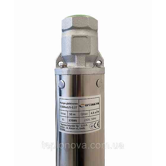 Насос свердловинний із підвищеною вуст-тью до піску OPTIMA PM 3,5SDm3/9 0,37 кВт 55 м + 1,5 м кабель Чернівці