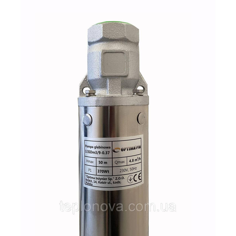 Насос свердловинний із підвищеною вуст-тью до піску OPTIMA PM 3,5SDm3/9 0,37 кВт 55 м + 1,5 м кабель Чернівці - фото 3