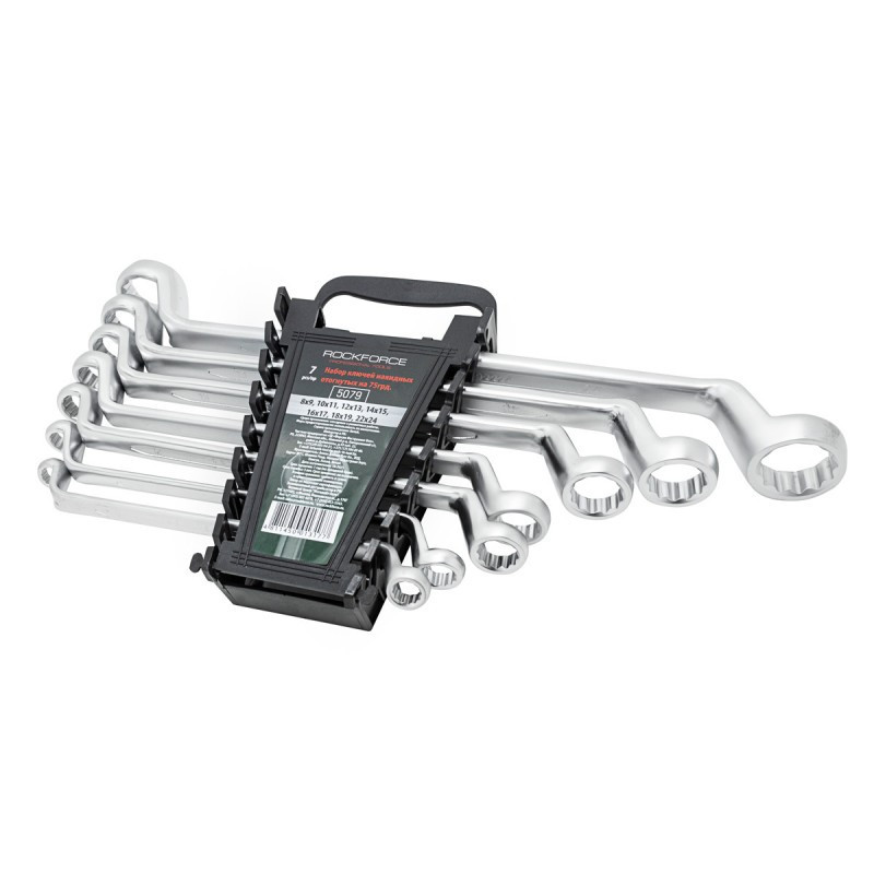 Ключі накидні відігнуті на 75грд., Набір 7пр. (8х9,10х11,12х13,14х15,16х17,18х19,22х24) Одеса - фото 2