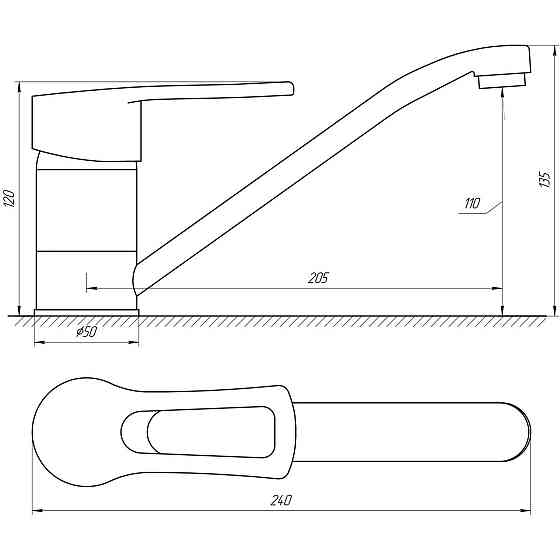 Змішувач для кухні DOMINO SIRIUS DSV-203 (000010886) Київ