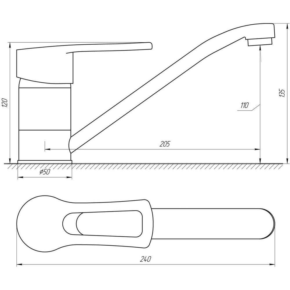 Змішувач для кухні DOMINO SIRIUS DSV-203 (000010886) Київ - фото 4