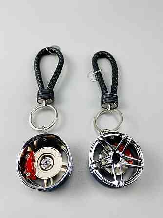 Брелок автомобільний диск колеса, брелок на ключі для водія, брелок металевий на авто ключі Мукачево