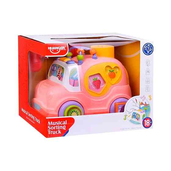 Дитяча розвиваюча іграшка "Машинка-сортер" HE0548 музика, світло, 24 см Вінниця