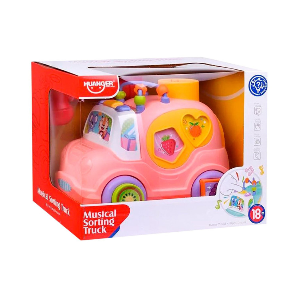 Дитяча розвиваюча іграшка "Машинка-сортер" HE0548 музика, світло, 24 см Вінниця - фото 2