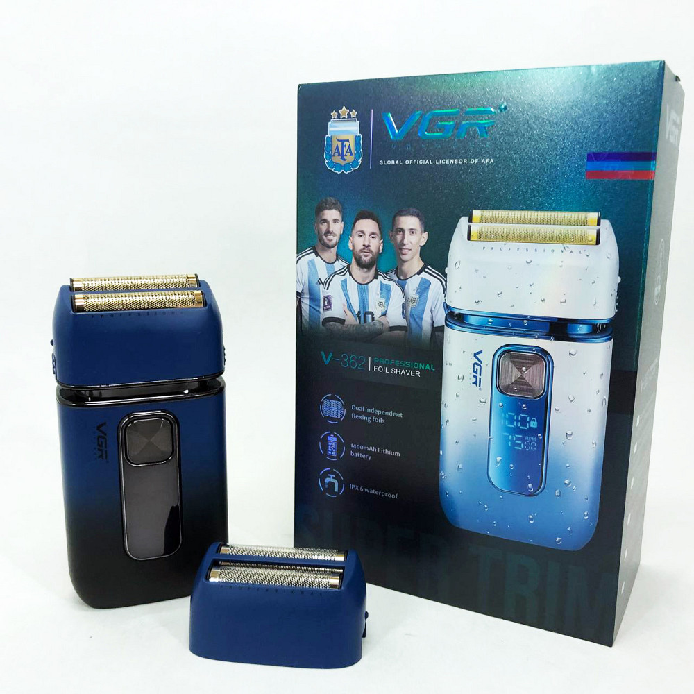 Мужская бритва на батарейках VGR, Мужская водонепроницаемая аккумуляторная бритва BP-32 Львов - изображение 9