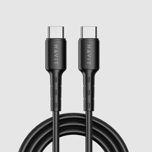 Кабель USB PD Type-C/Type-C Havit HV-CB6235 3,0A 60W 1м чорний Житомир