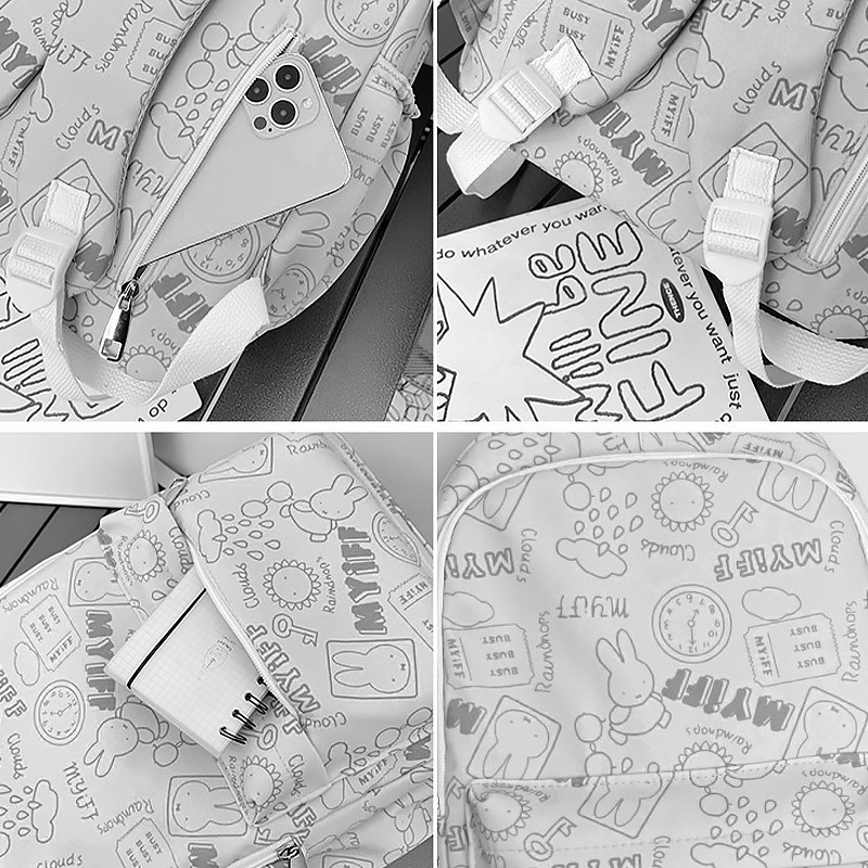 Рюкзак подростковый 601928 с надписями и рисунками 20L White Киев - изображение 6