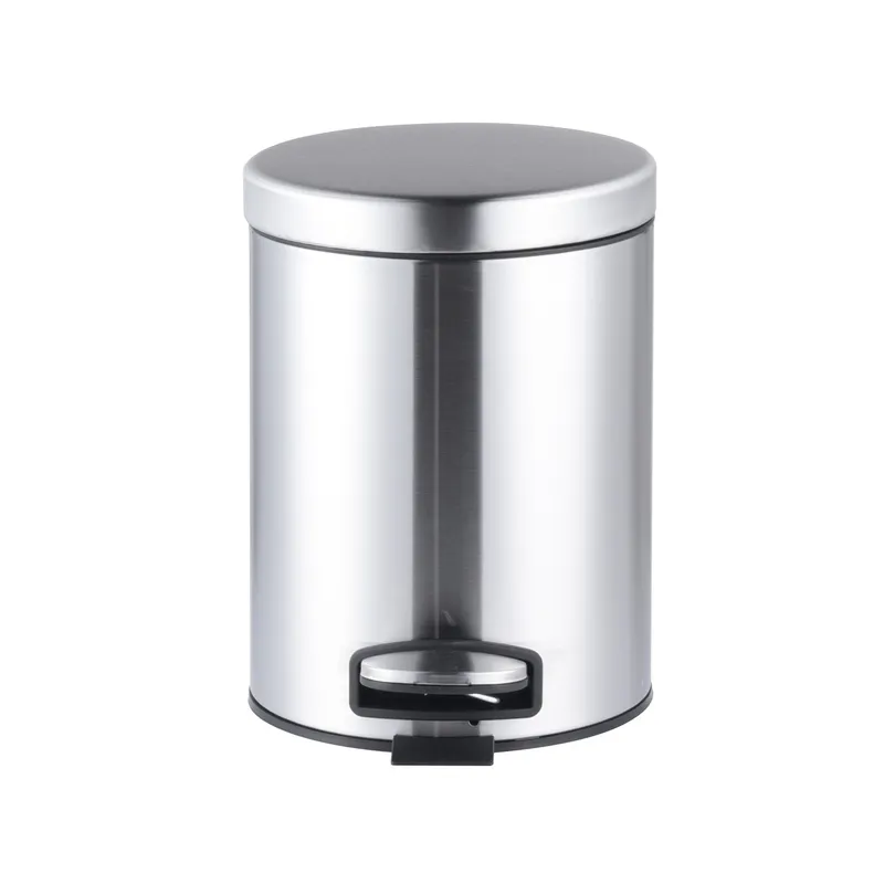 Круглое мусорное ведро с плавным закрытием Mixxus Ellipse-TC0205, 5 л, нержавеющая сталь Харьков - изображение 10