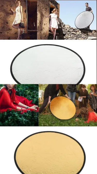 💡 Фоторефлектор сріблясто-золотий 110 см Луцьк - фото 2