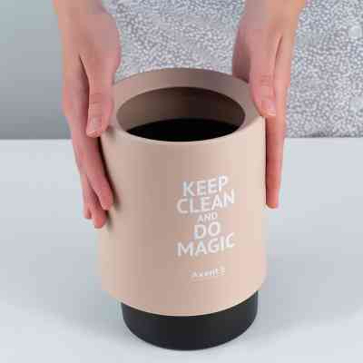 Кошик для паперів Axent Настільний контейнер для сміття, круглий, персиковий (2131-42-A) Вінниця