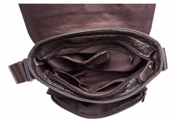 Сумка через плече зі шкіри Vintage 20022 Коричнева Київ