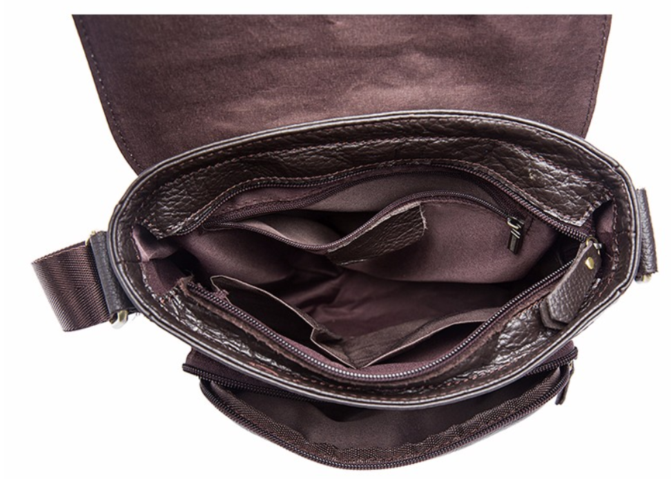 Сумка через плече зі шкіри Vintage 20022 Коричнева Київ - фото 3