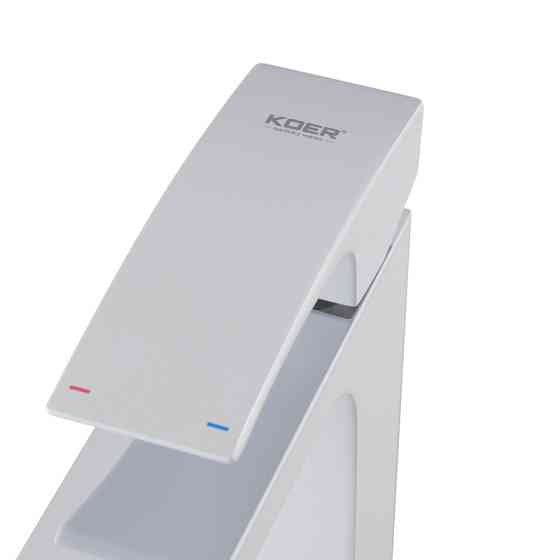 Высокий смеситель для умывальника Koer KB-13007-04, хром + белый (KR5153) Харьков