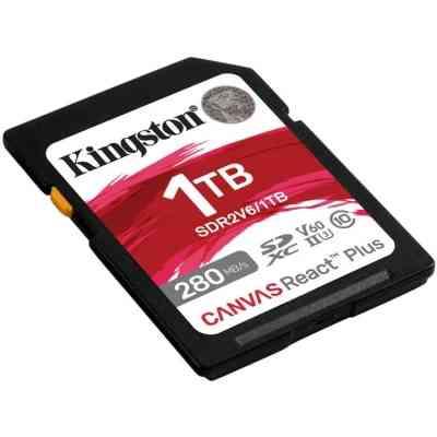Карта памяти Kingston 1TB SDXC class 10 UHS-II U3 Canvas React Plus (SDR2V6/1TB) Винница