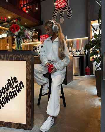 Женский стильный теплый костюм двойка из барашка Одесса